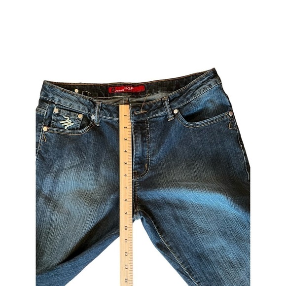 P & P Jeans Women's Size 11/12 Black Denim Bootcut Leg Mid Rise Cotton Stretch - Picture 7 of 8